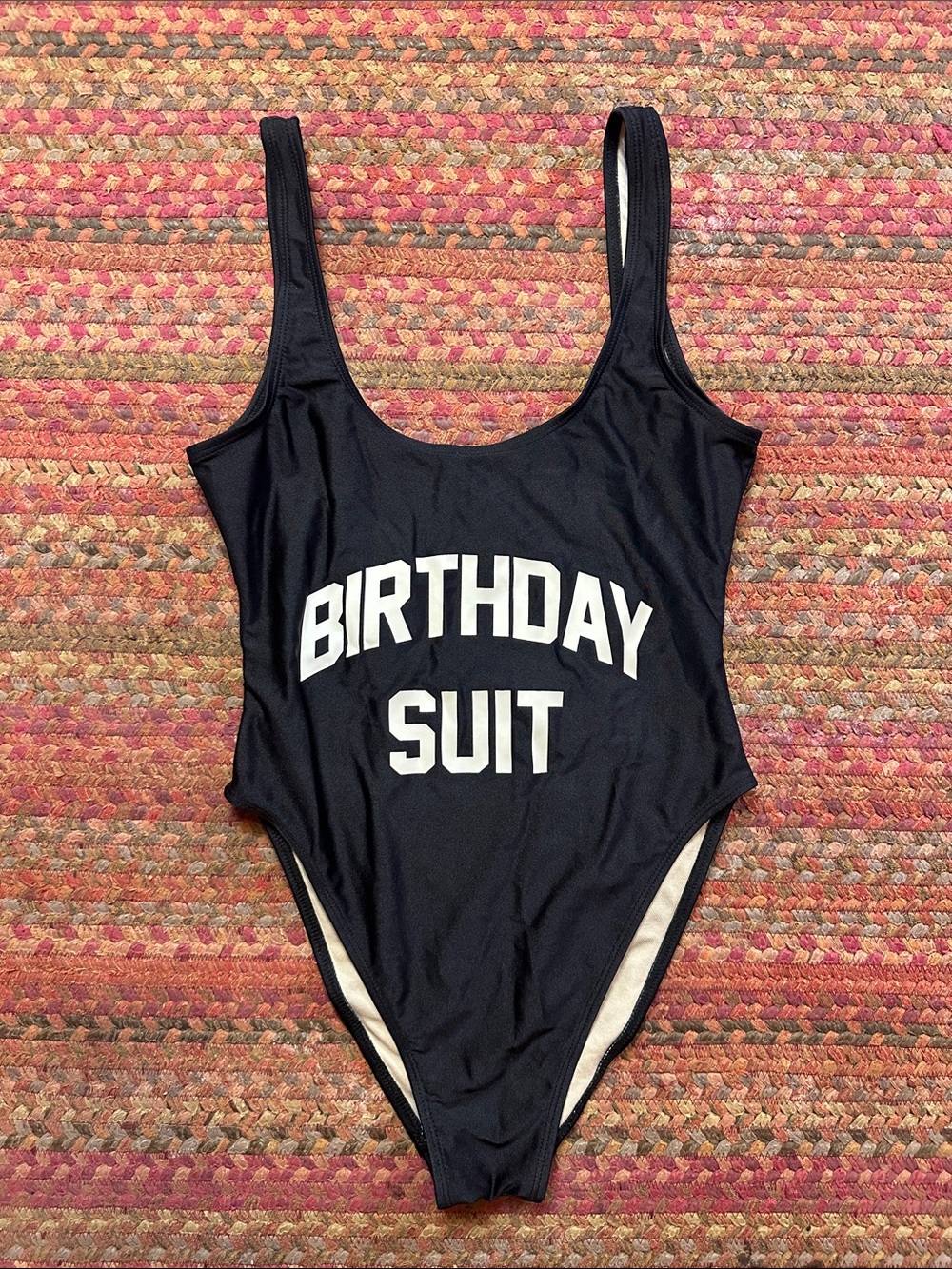 PRIVATE PARTY Black One-Piece "Birthday Suit" Bodysuit swim